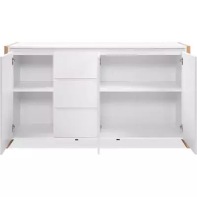 Buffet DENVER Chêne artisan / Blanc - 160 x 40 x 88 cm Buffet DENVER Chêne artisan / Blanc - 160 x 40 x 88 cm