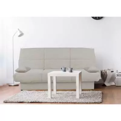 Banquette clic-clac 3 places beige - 190 x 90 x 92 cm