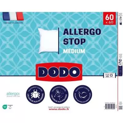 Oreiller DODO ALLERGO STOP 60 x 60 cm Oreiller DODO ALLERGO STOP 60 x 60 cm