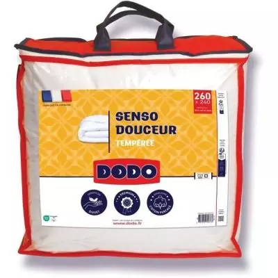 DODO Couette tempérée 350 g/m² SENSO DOUCEUR 240 x 260 cm Blanc DODO Couette tempérée 350 g/m² SENSO DOUCEUR 240 x 260 cm Blanc
