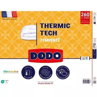 Couette tempérée 250 g/m² THERMIC TECH - Blanc Couette tempérée 250 g/m² THERMIC TECH - Blanc