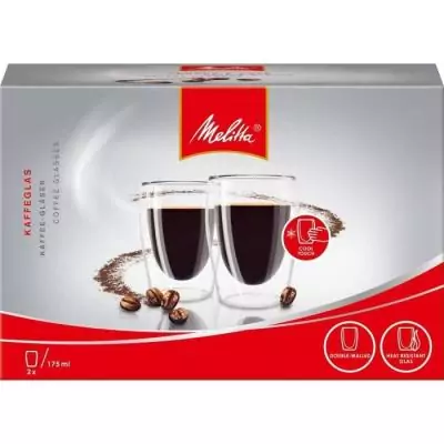 Verres en borosilicate 200 ml pour café long - Lot de 2