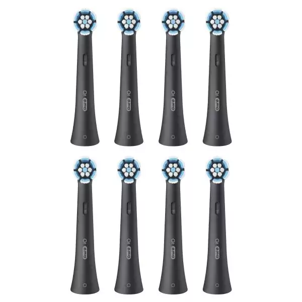 Brossettes - ORAL-B - iO refills Gentle Care - Pack de 8 - Noir