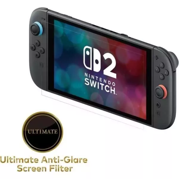 Protection d'écran verre trempé premium - HORI - Nintendo Switch 2 - Anti-reflets - Anti-rayures - 100 % transparent