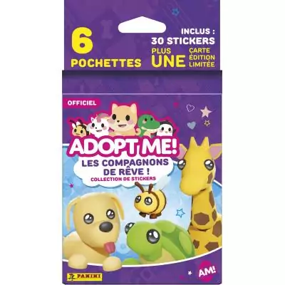 Panini ADOPT ME ON ROBLOX Blister 6 pochettes + 1 carte édition limitée