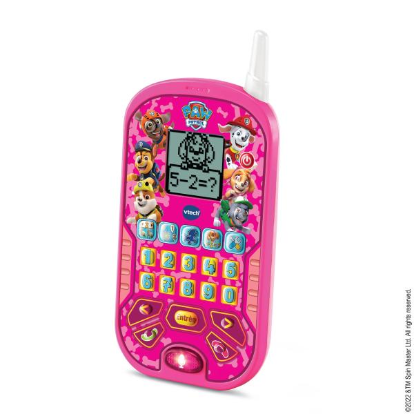 VTECH - PAT PATROUILLE - Smartphone Éducatif Rose - 6 activités éducatives - Appels et messages vocaux