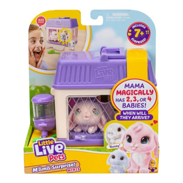 Set de jeu - LITTLE LIVE PETS - Mama Surprise Lapins - Bébés inclus - Accessoires personnalisables