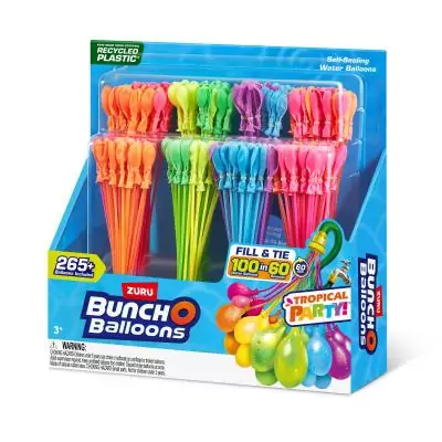Bunch O Balloons Tropical Party pack de 265 bombes à eau (8 grappes) ZURU