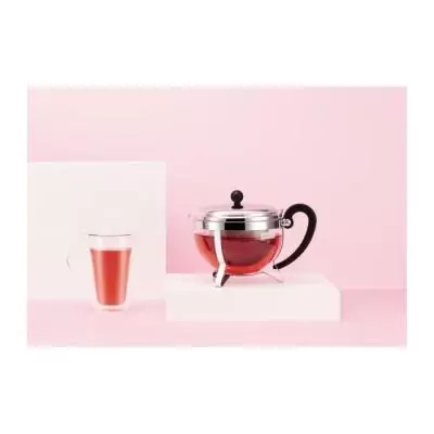 Théière BODUM CHAMBORD 1,3L gris - Élégance et praticité Théière BODUM CHAMBORD 1,3L gris - Élégance et praticité