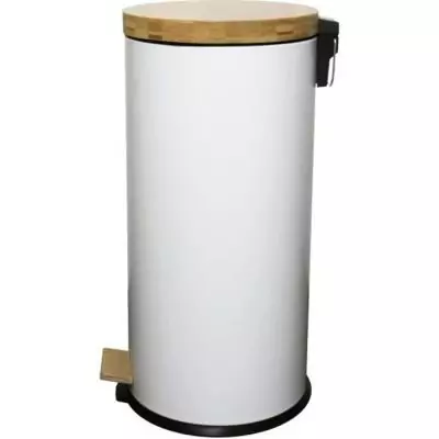 Poubelle de cuisine à pédale Forest - 30L - Blanc mat