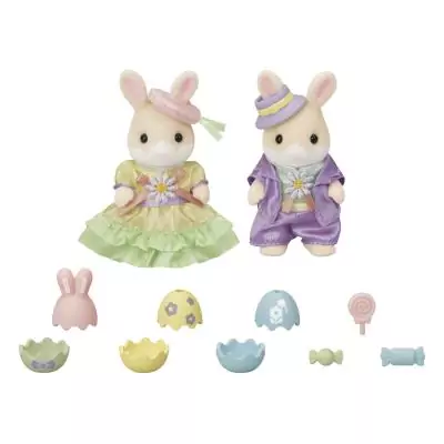 Sylvanian Families La chasse aux œufs des frères et sœurs Lapin Marguerite