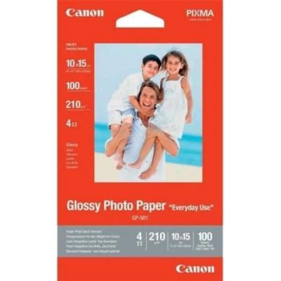 Papier photo glacé Canon GP-501 - 10x15cm - 210g - 100 feuilles Papier photo glacé Canon GP-501 - 10x15cm - 210g - 100 feuilles