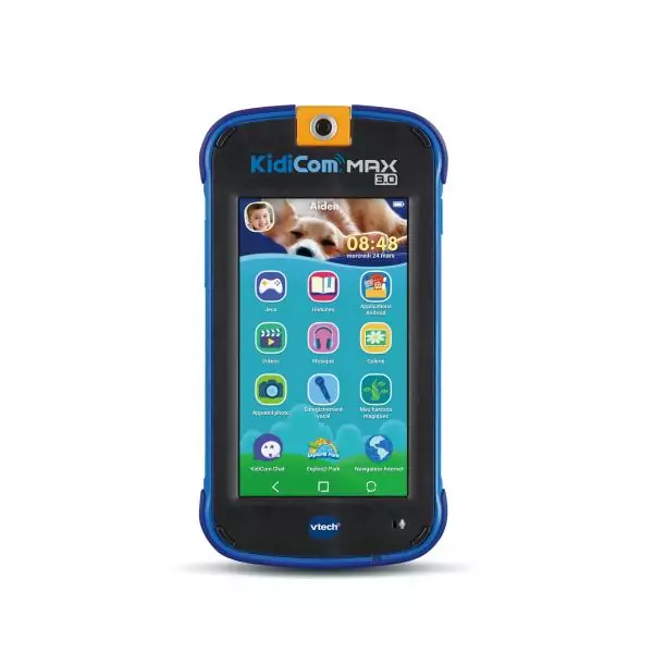 VTECH - Kidicom Max 3.0 - Portable enfant performant - 16 applications/jeux - 8 Go - Bleu