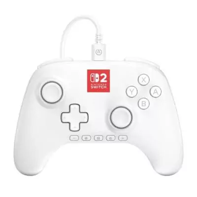 Manette de jeu Nintendo Switch 2 Lumectra filaire blanc