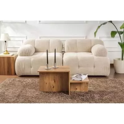 Table basse rectangulaire en pin Atlantique - HARMONY - 80 x 40 x 40 cm