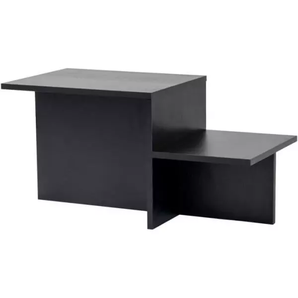 Table basse - HARMONY - Rectangulaire - Noir - 80 x 40 x 40 cm