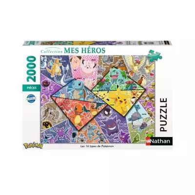 Nathan puzzle 2000 p - Les 16 types de Pokémon