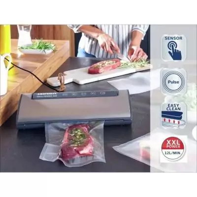 Machine de mise sous vide alimentaire LEIFHEIT Vacu Power 500 - Kit complet avec 10 sacs sous vide