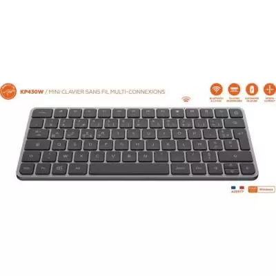 Clavier sans fil plat AZERTY noir - MOBILITY LAB KP430W