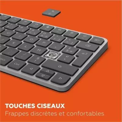 Clavier sans fil plat AZERTY noir - MOBILITY LAB KP430W