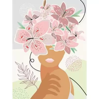 Peinture par numéros: Créez de magnifiques fleurs en 24x30 cm