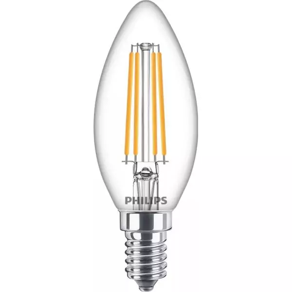 Ampoule LED Philips Equivalent 60W E14 Blanc chaud Non dimmable - Verre