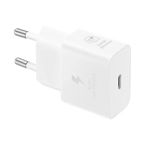 Chargeur pour téléphone mobile Samsung Chargeur secteur 25W Avec cable USBC Blanc