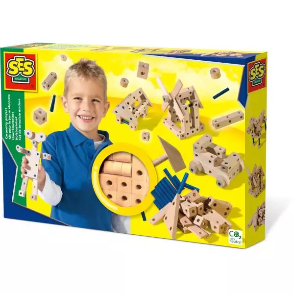 SES CREATIVE Kit pour le jeune ébéniste - Jeu de construction de jouets - Bois
