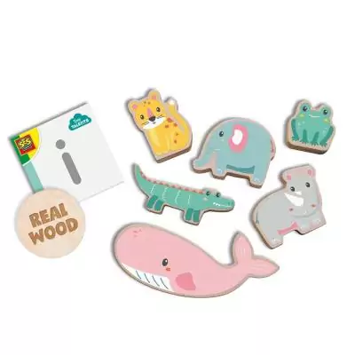 SES Creative Tiny Talents Animaux en bois à équilibrer et empiler