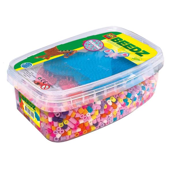 SES Creative Beedz Mélange parfumé de 5000 perles à repasser Chevaux et papillons