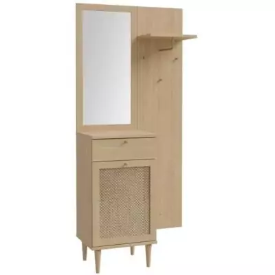 Vestiaire CALASETTA Chene - 1 porte - 1 tiroir - 90,4 x 41,4 x 198 cm