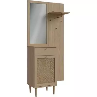 Vestiaire CALASETTA Chene - 1 porte - 1 tiroir - 90,4 x 41,4 x 198 cm