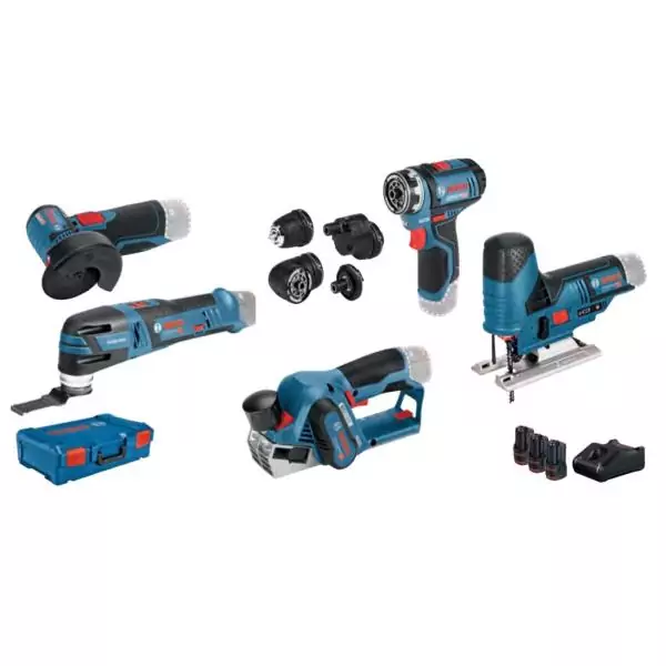 Kit 5 Outils - BOSCH PROFESSIONAL - COMBO KIT 12V - 5 Outils Sans Fil - 3 Batteries - Chargeur Rapide
