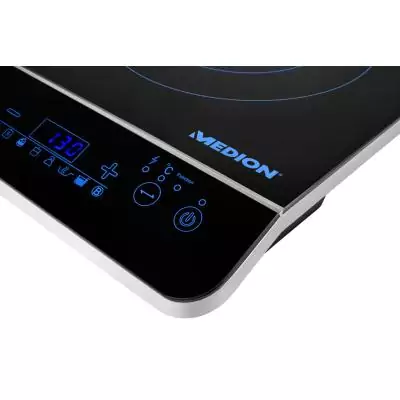 MEDION Plaque de cuisson induction - MD 17595 - 1 Zone - Jusqu'à 240°C - 10 niveaux de puissance - Programmes automatiques -