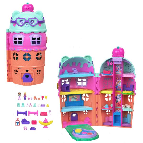 Polly Pocket - Coffret Maison Cornet de Glace - Avec figurines - Polly Pocket - JFT91