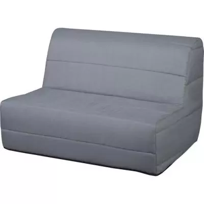 Banquette convertible 2 places gris SCHWARTZ