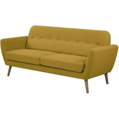 Canapé 3 places LILLY Tissu Moutarde - SENHO
