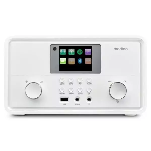 Radio Internet - MEDION - DAB - Bluetooth - 2x10W RMS - Blanc
