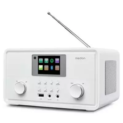 Radio Internet MEDION DAB Bluetooth 2x10W RMS Blanc