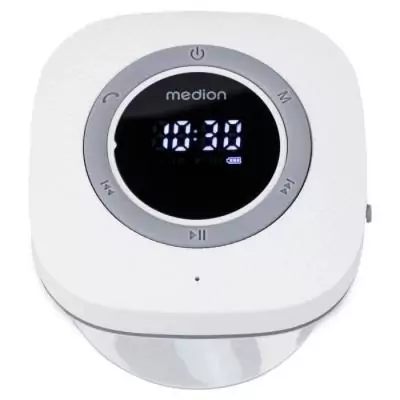 Radio de Douche Bluetooth IPX6 - MEDION, Blanc