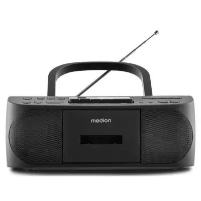 Radio CD K7 MEDION - FM - 2x3W RMS - Noir