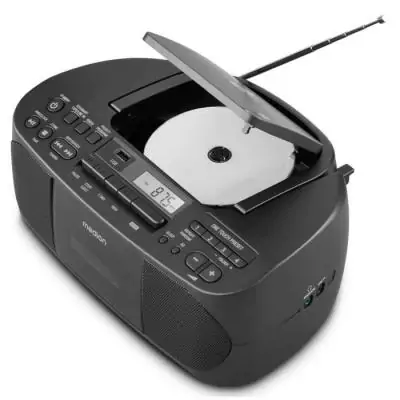 Radio CD K7 MEDION - FM - 2x3W RMS - Noir