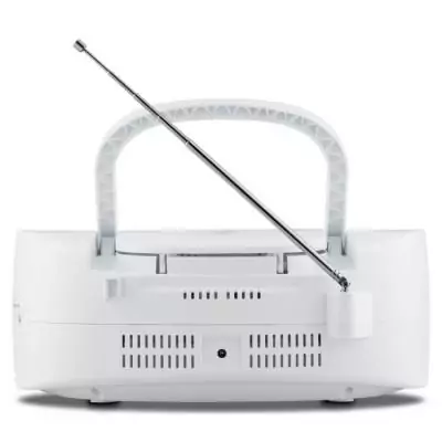 Radio CD K7 MEDION FM 2x3W RMS Blanc - Écoutez vos morceaux préférés en toute simplicité!