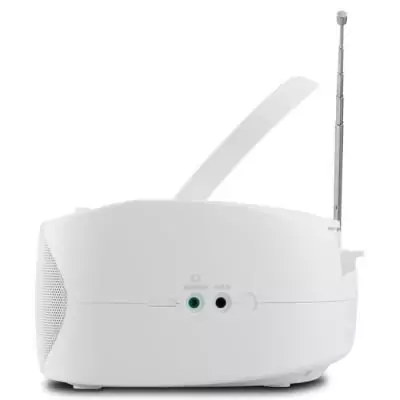 Radio CD K7 MEDION FM 2x3W RMS Blanc - Écoutez vos morceaux préférés en toute simplicité!