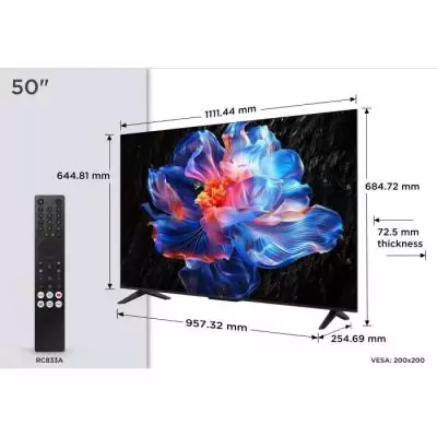 TV LED 50" TCL 50P6K - 4K UHD HDR10+ Google TV - Wi-Fi