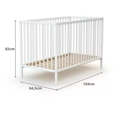 Lit bébé blanc 60 x 120 cm - WEBABY ONE: le confort pour votre enfant