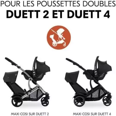 Adaptateurs universels cosy Hauck pour poussette DUETT - Noir Adaptateurs universels cosy Hauck pour poussette DUETT - Noir
