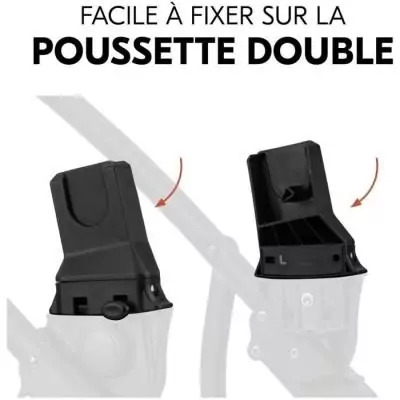 Adaptateurs universels cosy Hauck pour poussette DUETT - Noir Adaptateurs universels cosy Hauck pour poussette DUETT - Noir
