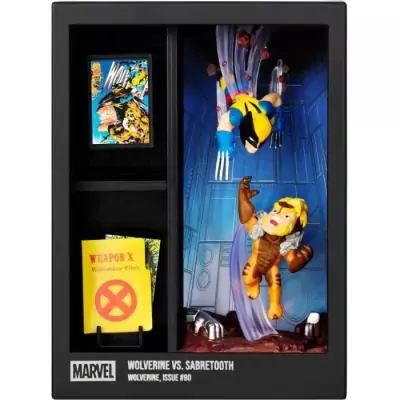 Figurine FANDROP x STAR WARS - Wolverine vs Dents-de-Sabre - Vitrine culte + affiche - 18 cm