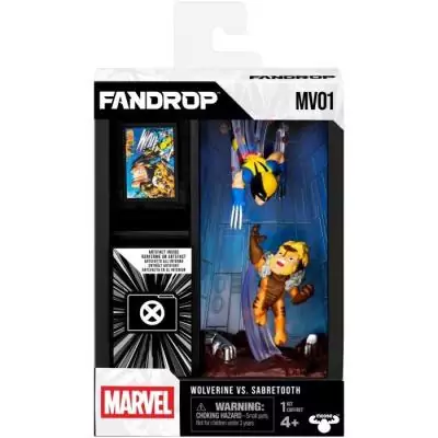 Figurine FANDROP x STAR WARS - Wolverine vs Dents-de-Sabre - Vitrine culte + affiche - 18 cm